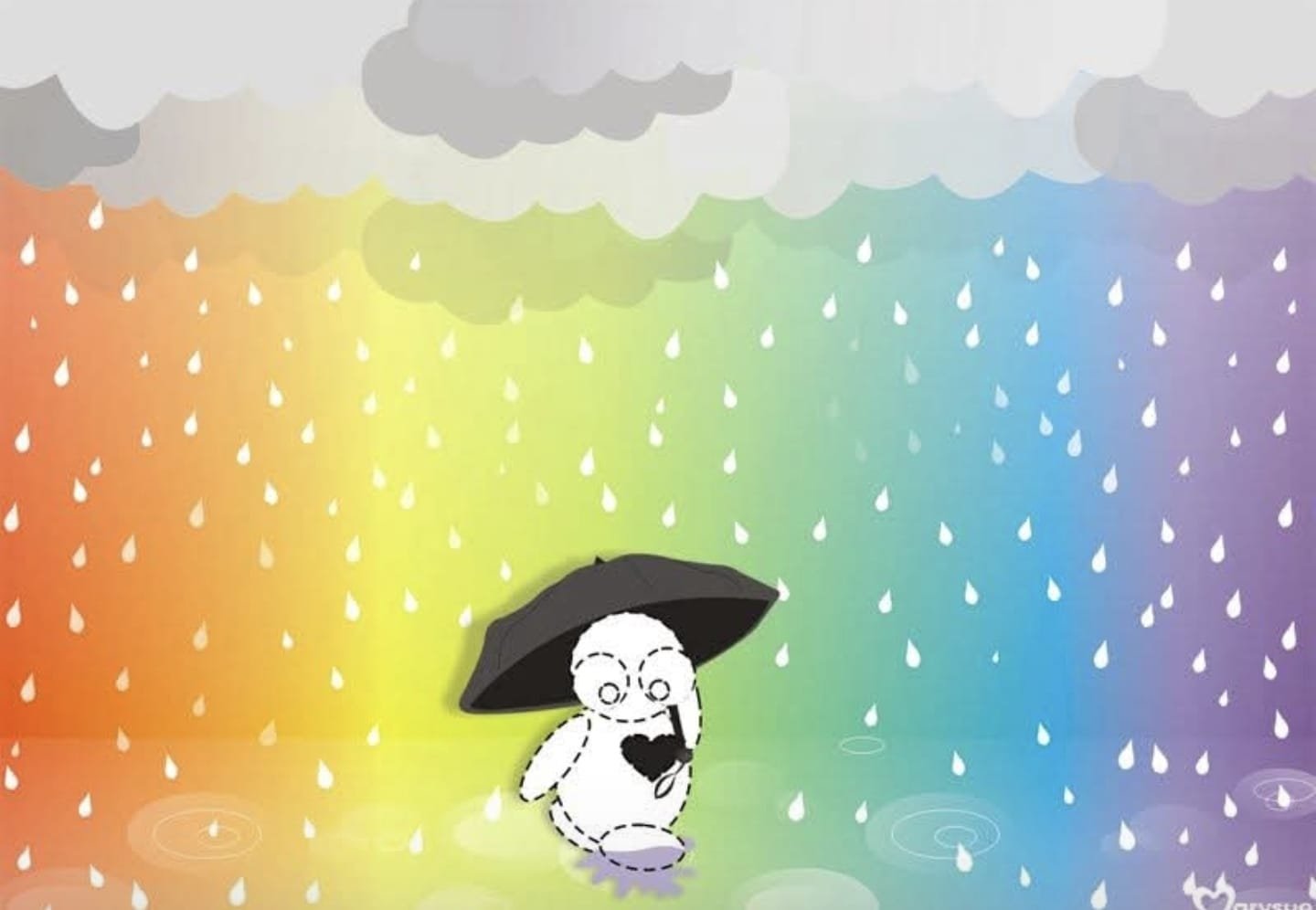 Ilustração do Arnaldo assinada como MarySue